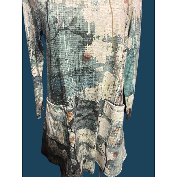 nwt JESS AND JANE EMERALD TUNIC OR DRESS SIZE MED COWL NECK FRONT POCKETS - Picture 12 of 16
